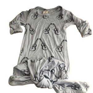 Kate Quinn Bamboo Collection Knotted Sleep Gown Baby - Blue Guitars